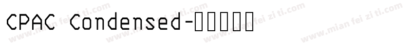 CPAC Condensed字体转换